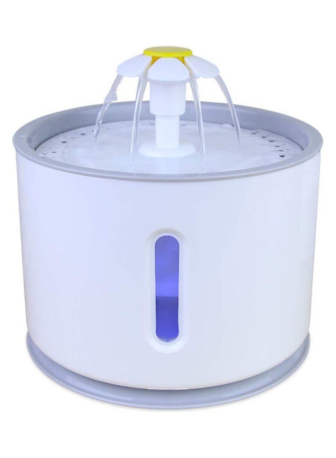 نافورة مياه شرب كهربائية للحيوانات الأليفة رمادي / أبيض 2.4لترات - Image 1