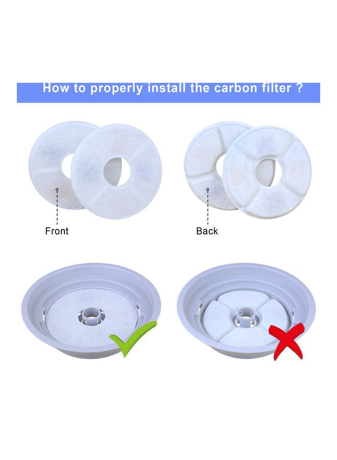 نافورة مياه شرب كهربائية للحيوانات الأليفة رمادي / أبيض 2.4لترات - Image 2