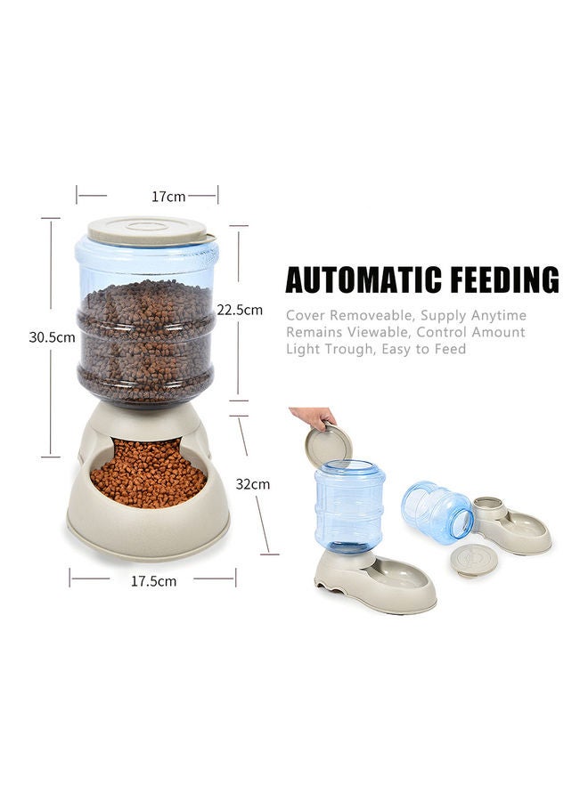 Automatic Water And Food Feeder Dispenser White 3.75Liters - Image 1