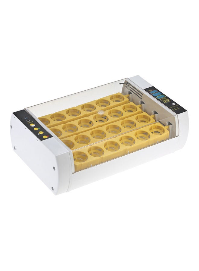 24-Eggs Automatic Egg Incubator Machine 43.7 x 28.5 x 16.6 cm White/Yellow - Image 4
