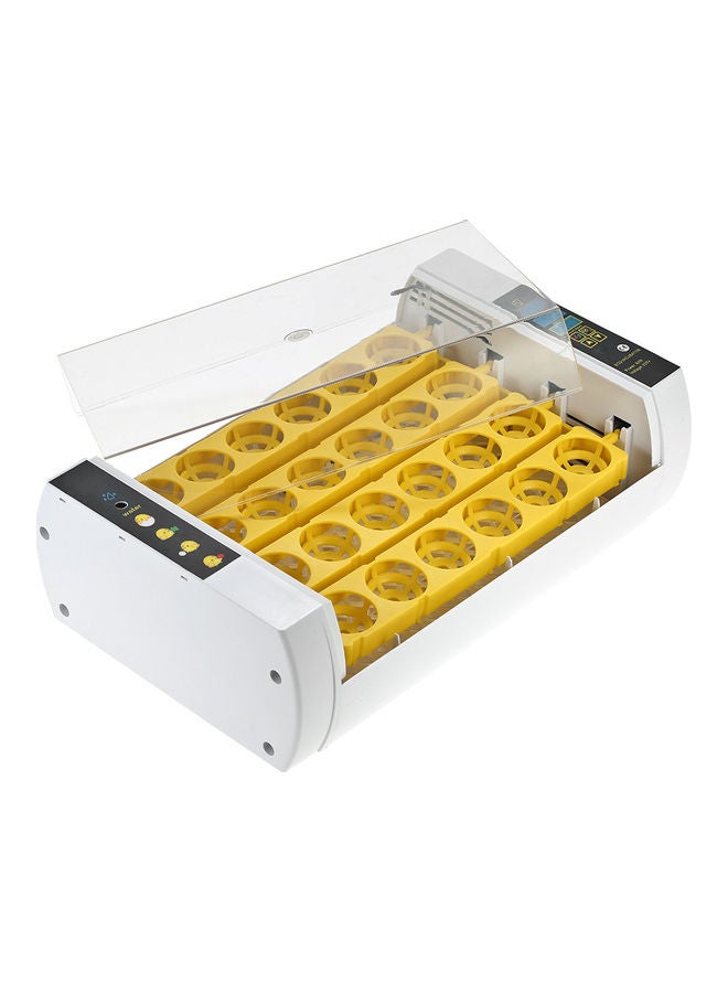 24-Eggs Automatic Egg Incubator Machine 43.7 x 28.5 x 16.6 cm White/Yellow - Image 5