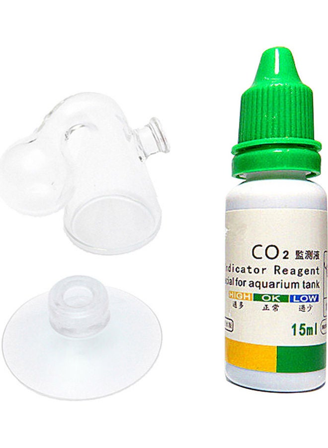 Aquatic Aquarium CO2 Glass Drop Checker PH Long Term Monitor Fish Bow Test White - Image 1