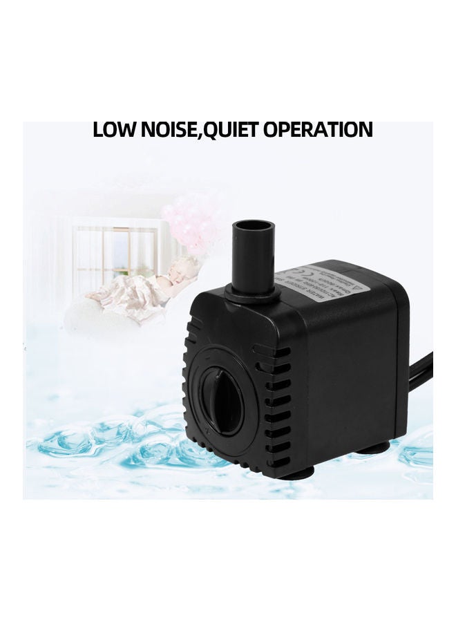 Generic 10W Ultra-Quiet Water Aquarium Pump with Power Cord IP68 and 4 LED Light Black  - Image 4