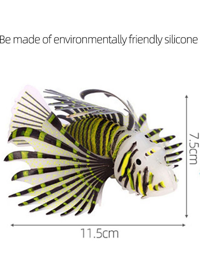 Aquarium Artificial Decorative Fish Green/Black/White - Image 3