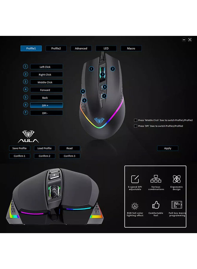 AULA Gaming Mouse -wired - Image 3
