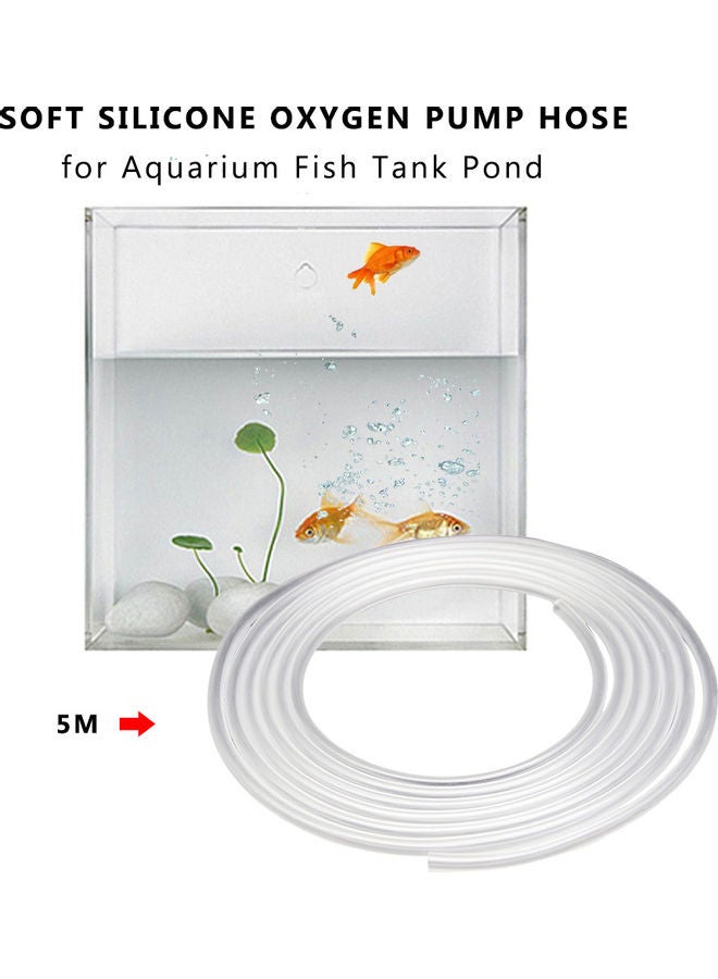 Generic Aquarium Oxygen Pump with 5 Meter Pipe White/Clear  - Image 3