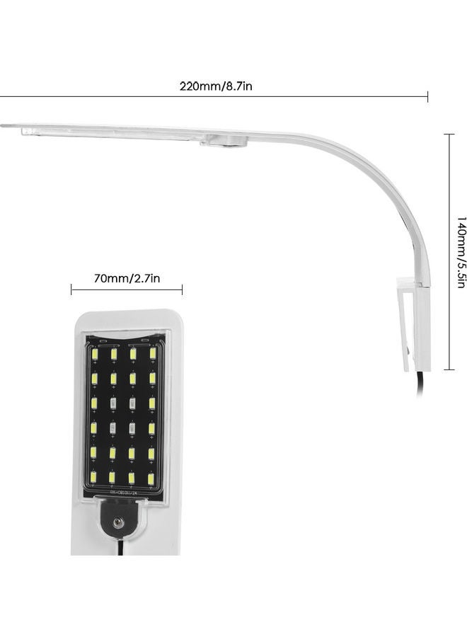 Generic Ultra-Thin Aquarium LED Light White/Black  - Image 3
