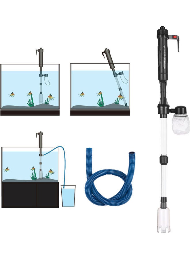 مكنسة كهربائية تعمل بالشفط لتنظيف الحصى أبيض/ أسود - Image 1