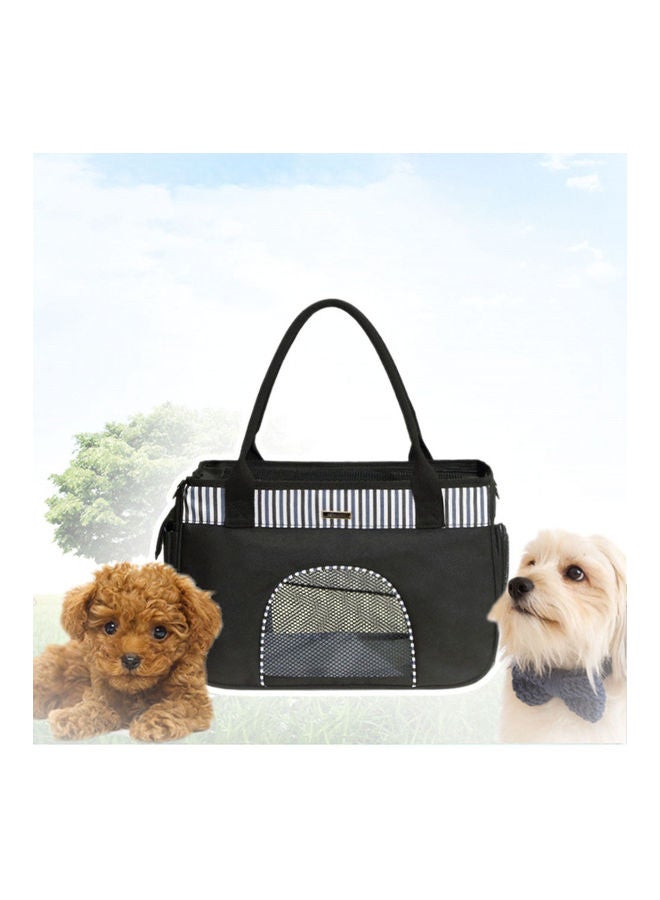 Portable Pet Carrier Black/White - Image 2