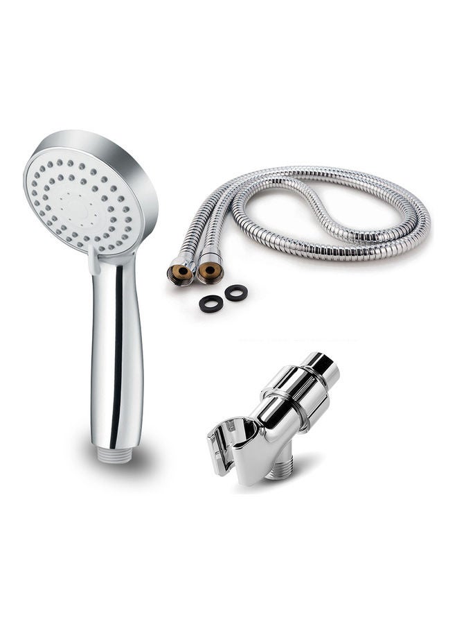 Handheld Shower Head Spray Bracket Set Silver 25.5 x 5.8 x 11.8cm - Image 2
