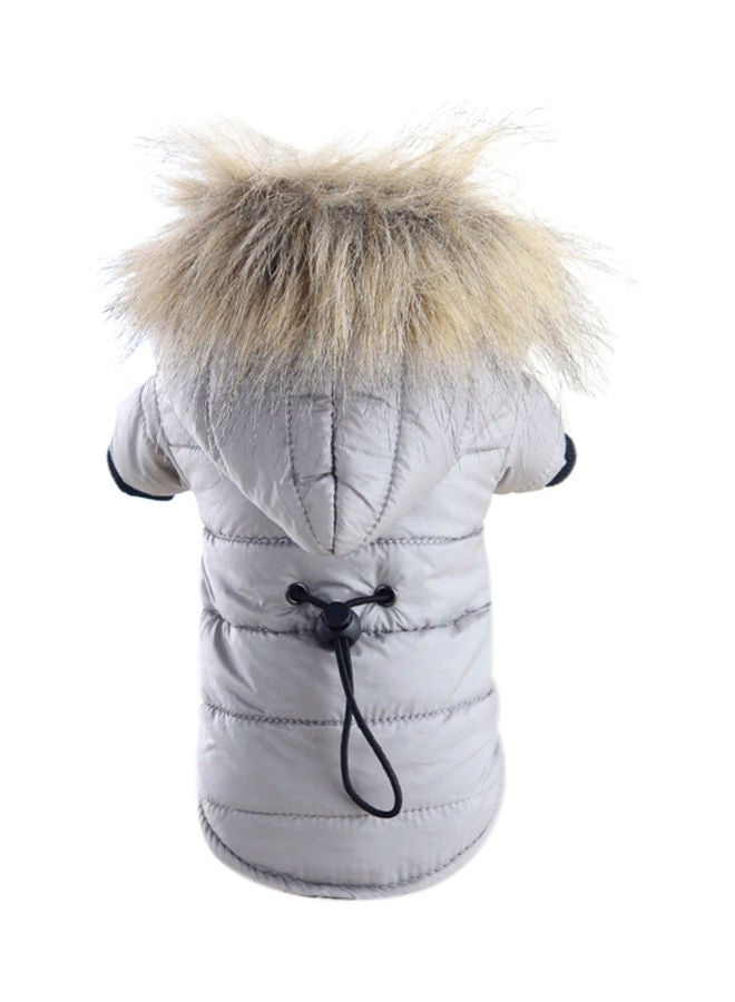 Generic Pet Dog Winter Warm Clothes Puppy Jacket Grey/Beige - Image 1