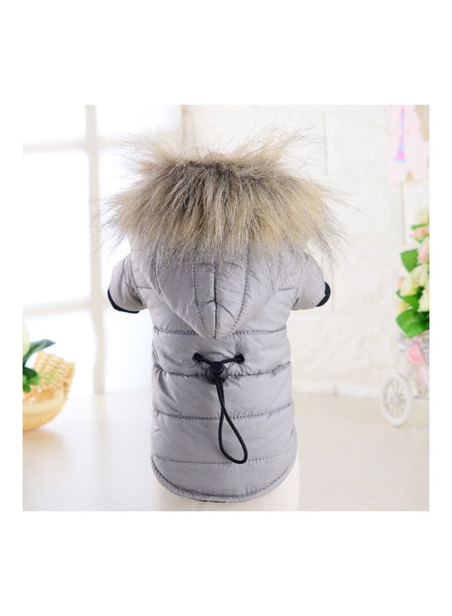 Generic Pet Dog Winter Warm Clothes Puppy Jacket Grey/Beige - Image 3