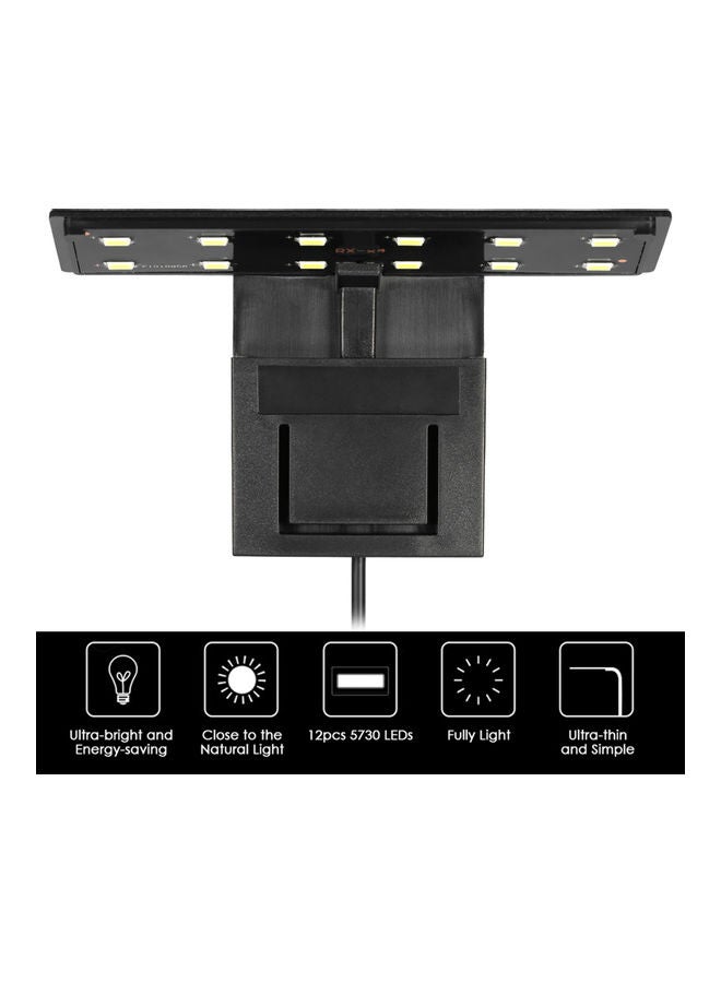 Generic Ultra-Thin Aquarium LED Light Black  - Image 1