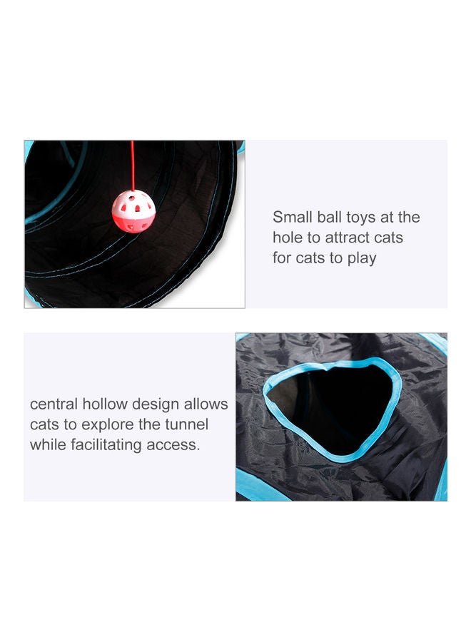 5 Way Folding Portable Pet Cat Tunnel Blue/Black - Image 3