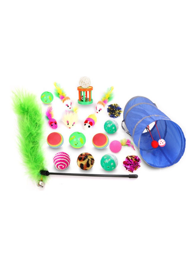 Cat Toy Set Blue/Green/Pink - Image 4