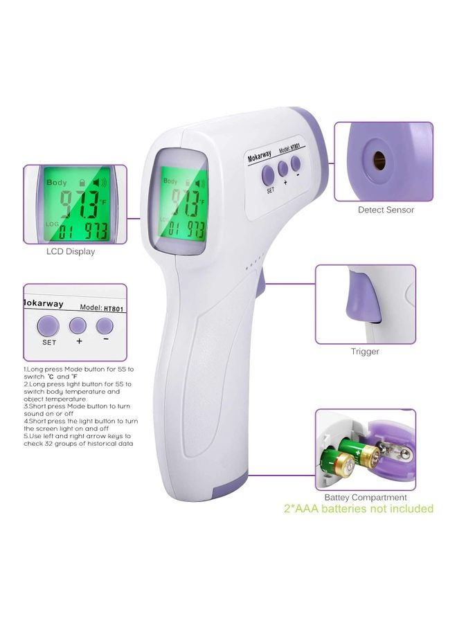Healthkeep - Non Contact Infrared Digital Thermometer Body Forehead Body Temperature Gun - Image 1