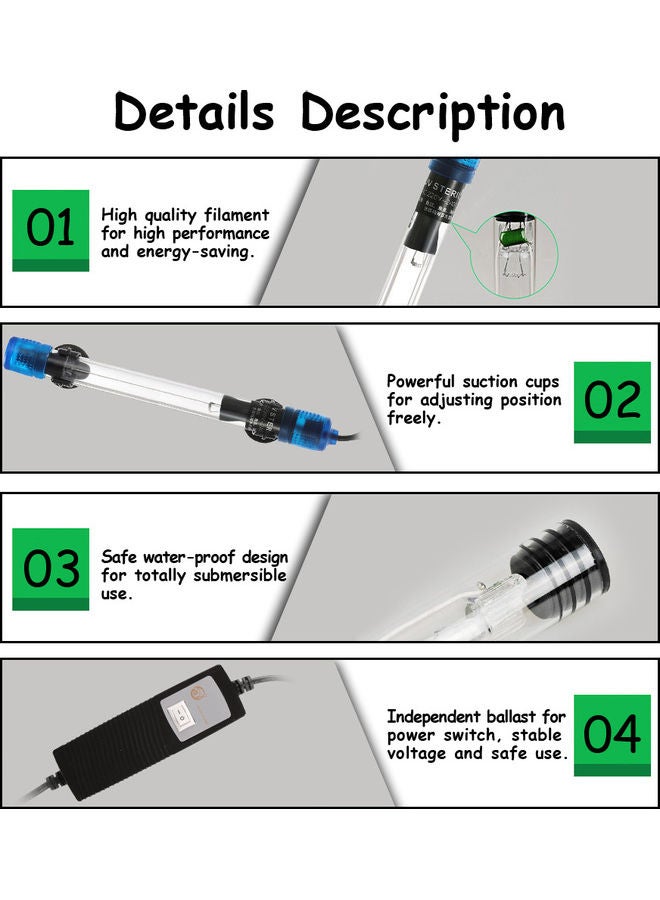 13W UV Light Sterilizer Lamp For Aquarium Blue - Image 5