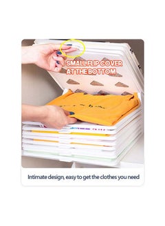 fashionhome 5 Pieces Fast Clothes Fold Closet Organization Board White 26x32cm  - Image 3