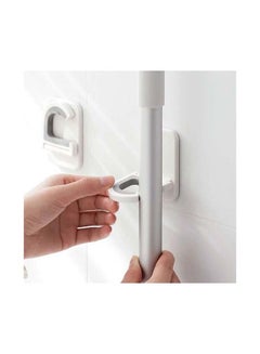 فاشون هوم علّاقة للمماسح ذاتية اللصق، تثبّت على الحائط أبيض 5x5.5x7سم  - Image 2
