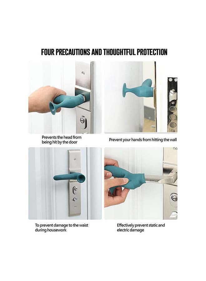 fashionhome Silicone Protective Door Handle Cover Dark Blue 15x10cm  - Image 5