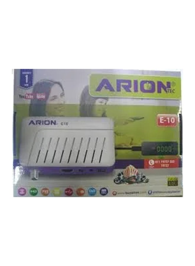 أريون جهاز استقبال أقمار صناعية رقمي وصغير بدقة كاملة الوضوح E10 أبيض/ أرجواني - Image 2