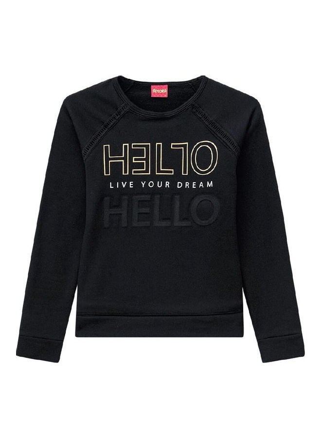 amora Long Sleeve T-Shirt Black - Image 2