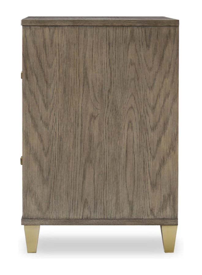 ebb & flow - Bedside Table Luxurious - Solid Wood Nightstand Comdina - Bedroom Furniture yellow-gold 86x76x51cm - Image 1