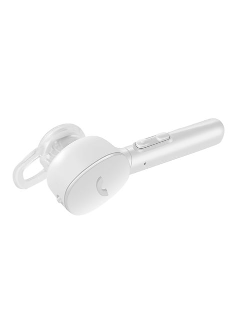 Mono Wireless Earphone, Professional Handsfree Bluetooth v5.0 Earbud with Built-In Mic, USB Magnetic Charging Dock and Multi-Point Pairing for Smartphone, Tablet, Laptop, iPod, Pioneer White