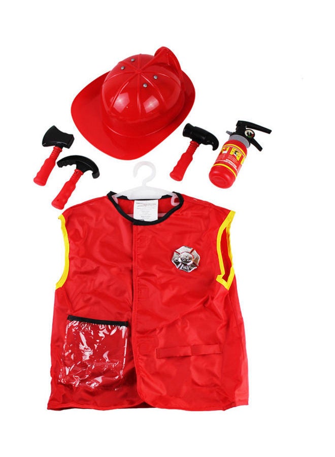 SBC 7-Piece Firefighter Fireman Costume Set - Image 1