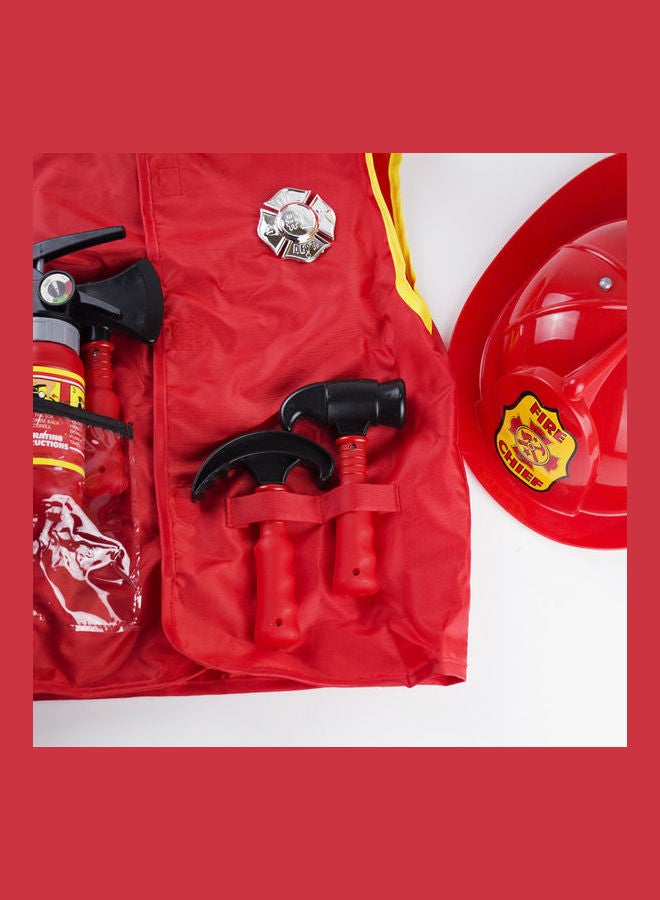 SBC 7-Piece Firefighter Fireman Costume Set - Image 3