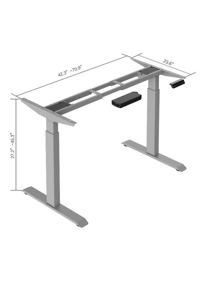 NAVODESK Bluetooth Height Adjustable Stand Desk Grey - Image 4