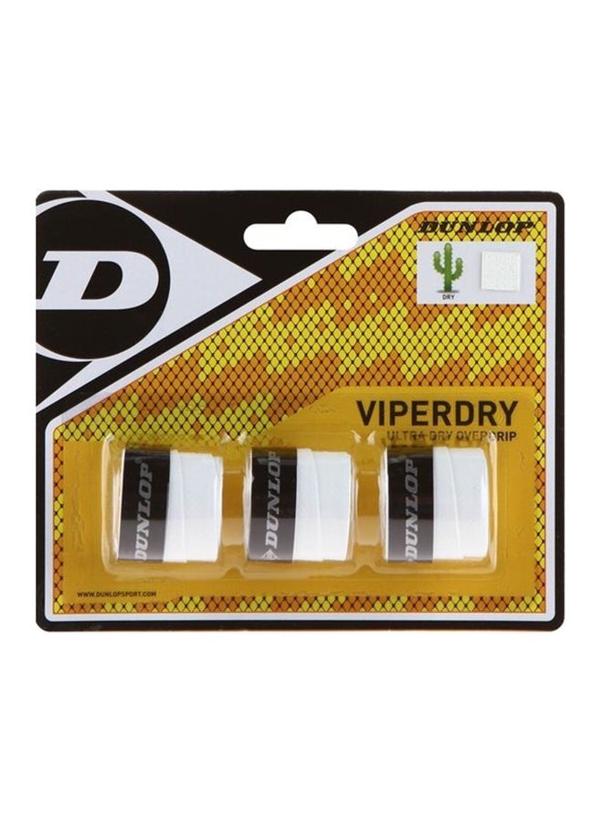DUNLOP D Tac Viper-Dry Overgrip – Ultra Dry Feel Tennis Grip for Maximum Sweat Absorption