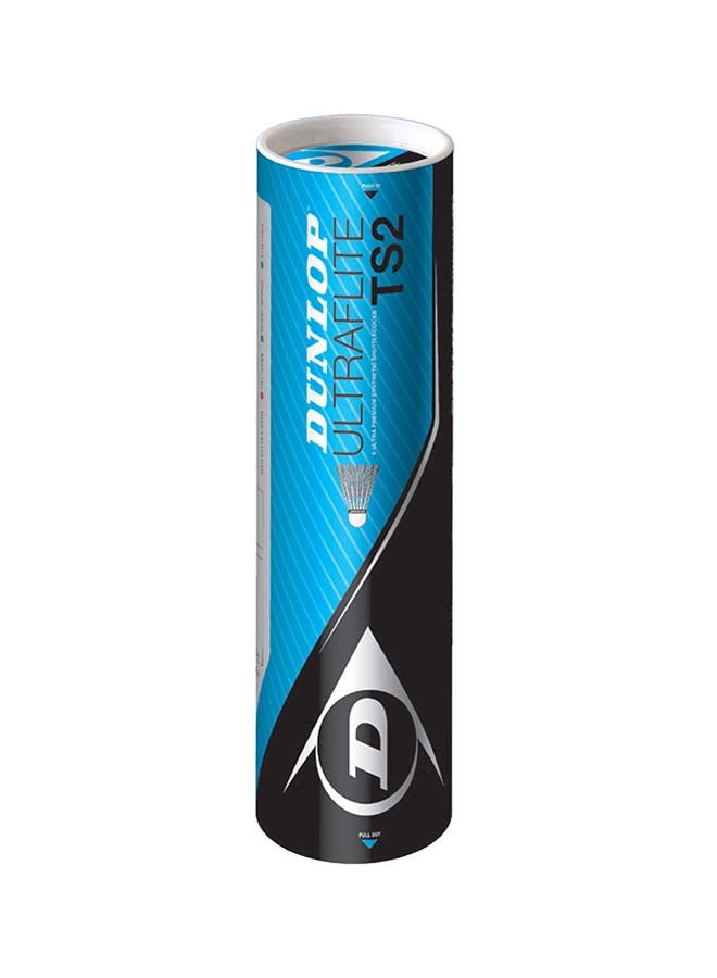 DUNLOP - 6-Piece Ultraflite TS2 Med Shuttlecocks - Image 1