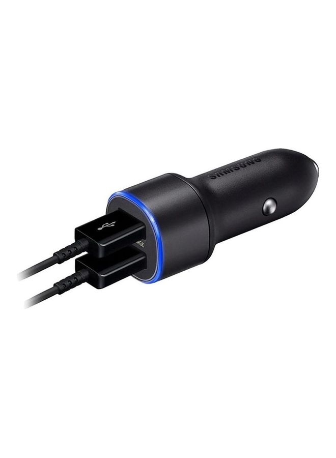 Samsung - Fast Charging Dual Car Charger 15W, 2 Port Black - Image 1