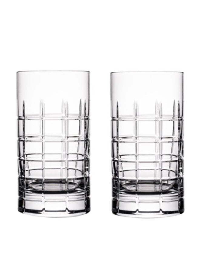 2-Piece Atrium Highball Glass Set Clear
