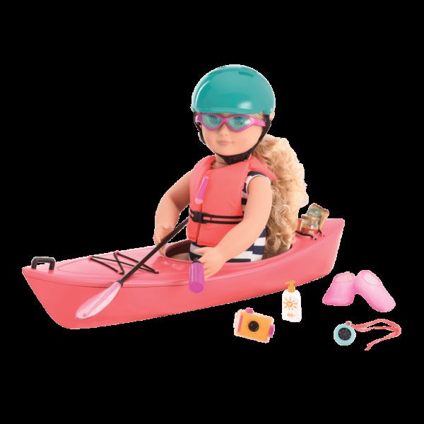 Our Generation Kayak Adventure Row Boat Playset- BD37281Z, Age 5+ Years 43.18x11.43x38.1cm - Image 2