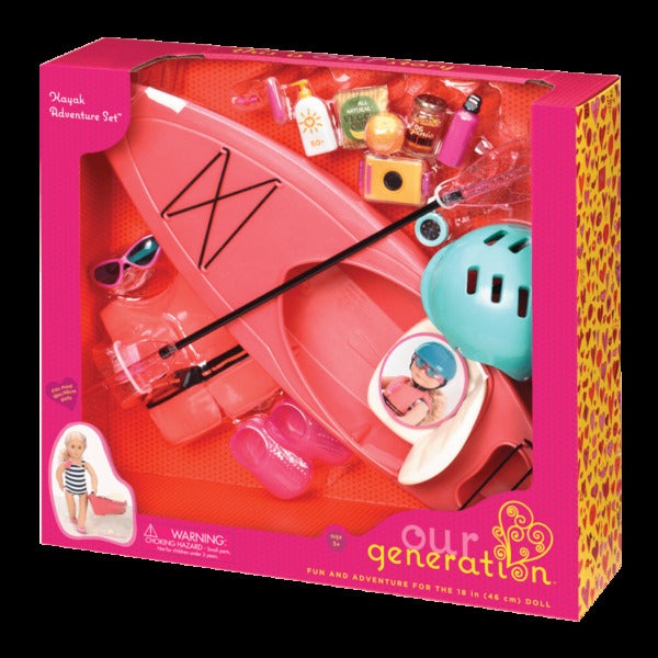 Our Generation Kayak Adventure Row Boat Playset- BD37281Z, Age 5+ Years 43.18x11.43x38.1cm - Image 4