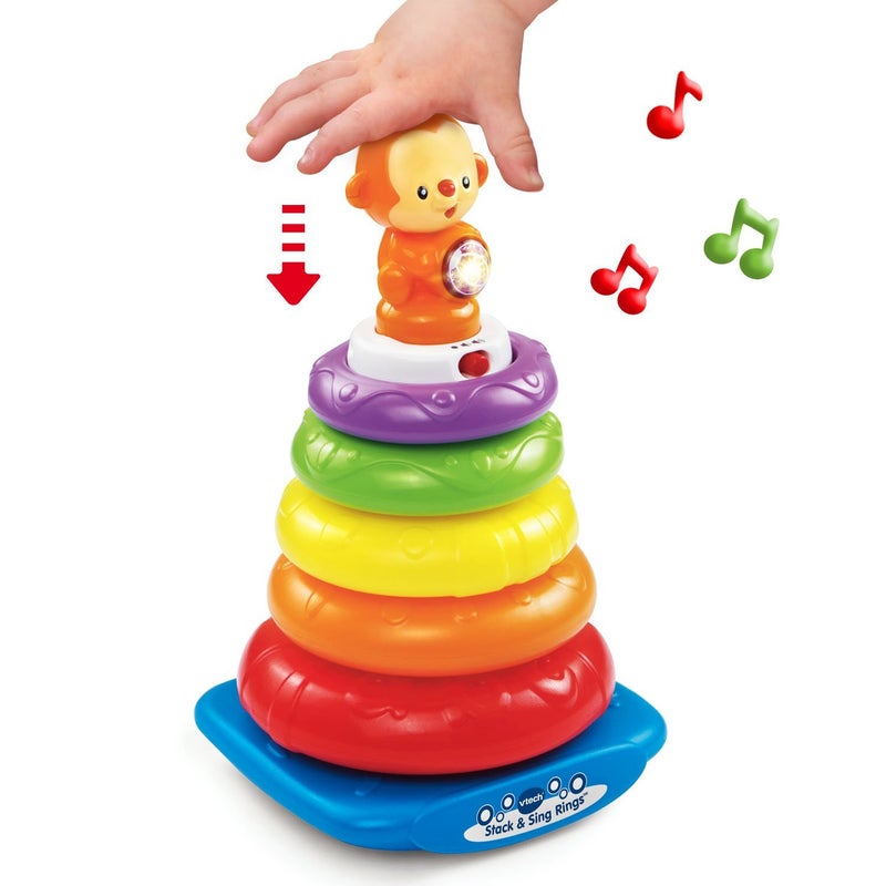 vtech 6-Piece Stack And Sing Rings Set  - Image 2