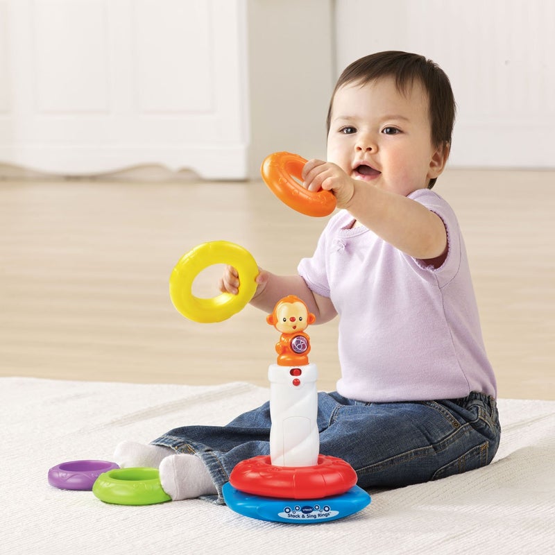 vtech 6-Piece Stack And Sing Rings Set  - Image 4