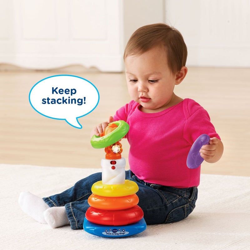 vtech 6-Piece Stack And Sing Rings Set  - Image 5