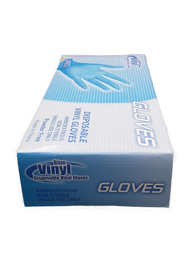 55-Piece Vinyl Free Gloves Blue Medium - Image 3