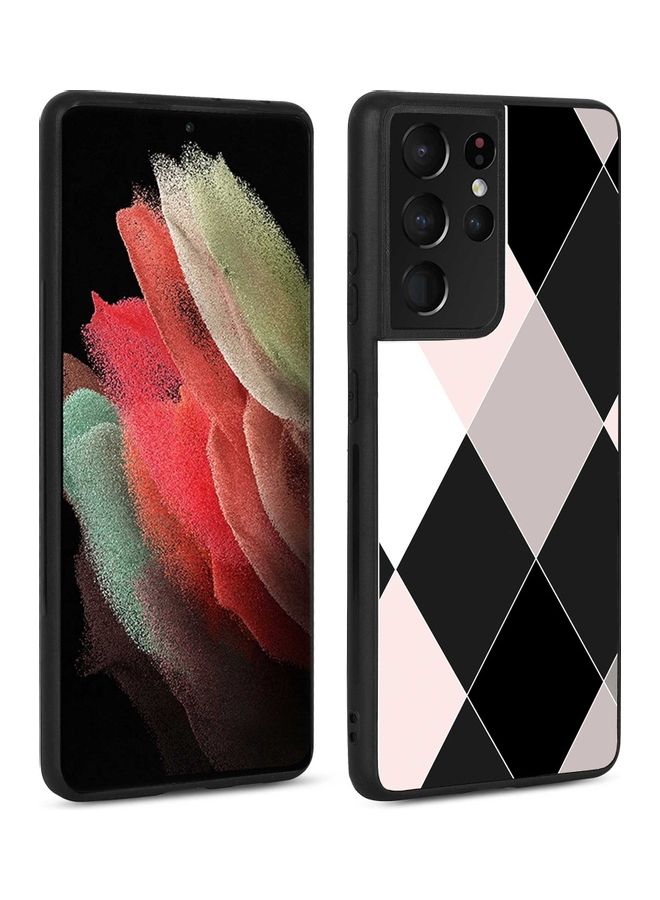 Okteq Protective Case Cover For Samsung Galaxy S21 Ultra Carohat White Black  - Image 1