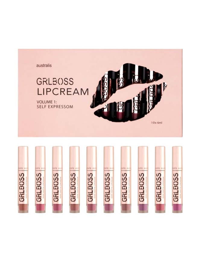 Australis 10-Piece Liquid Lipstick Set And uFresh Bene Tint Lip Glossy Multicolour  - Image 2