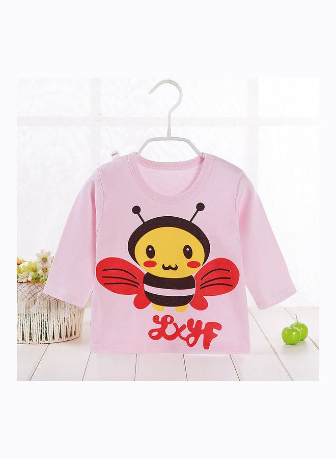 Printed Cotton T-Shirt Pink 