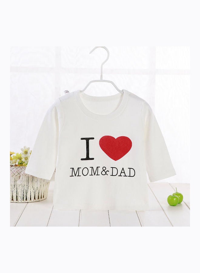 Printed Cotton T-Shirt White 