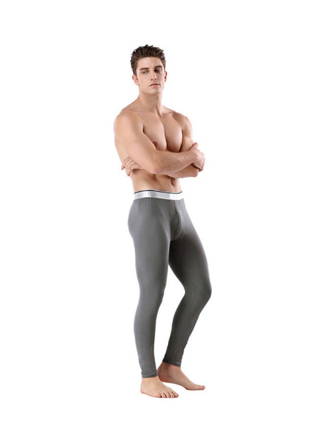 Solid Cotton Pyjama Trousers Dark Grey  - Image 1