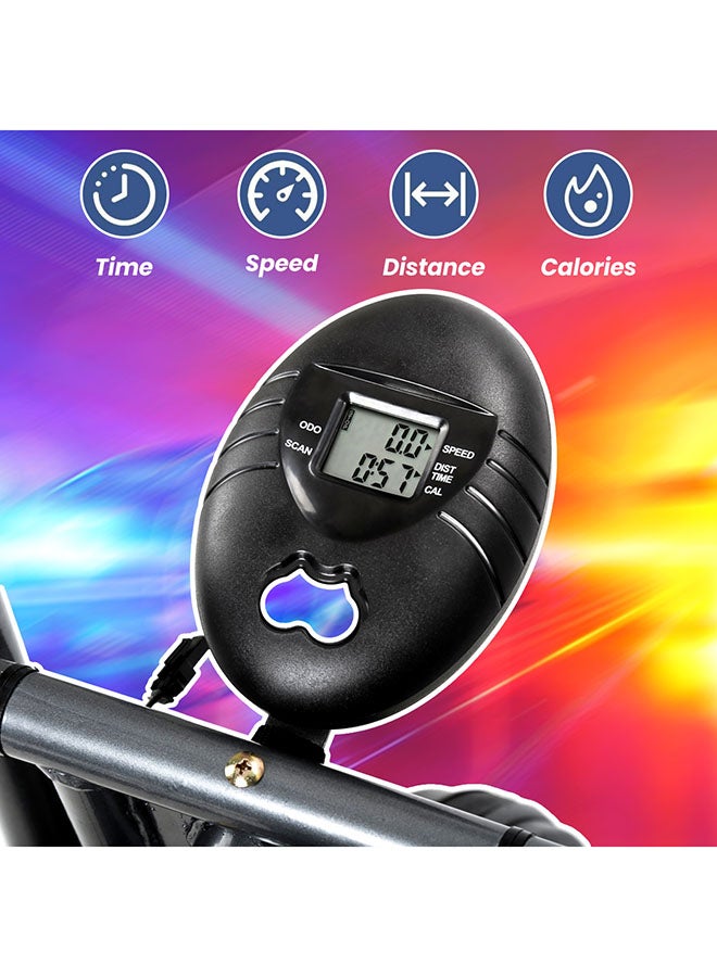 Sparnod Fitness SAB-05 Air Bike Exercise Cycle For Home Gym Adjustable Resistance, Height Adjustable Seat With Back Rest 106.7x104.1x45.7cm  - Image 4