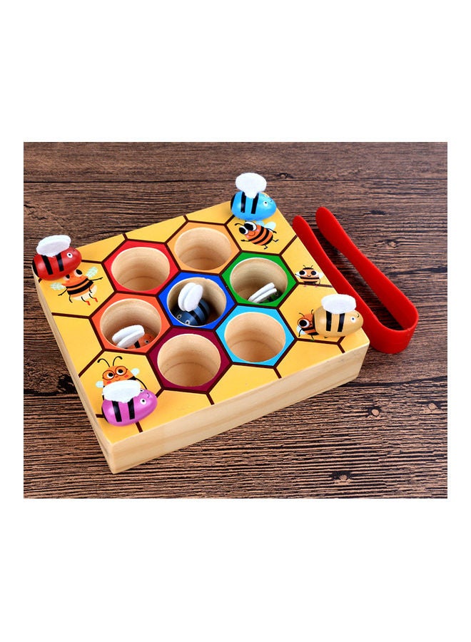 Wooden  Early Educational Kids Cognitive Toy Beehive Game Multicolour - Image 5