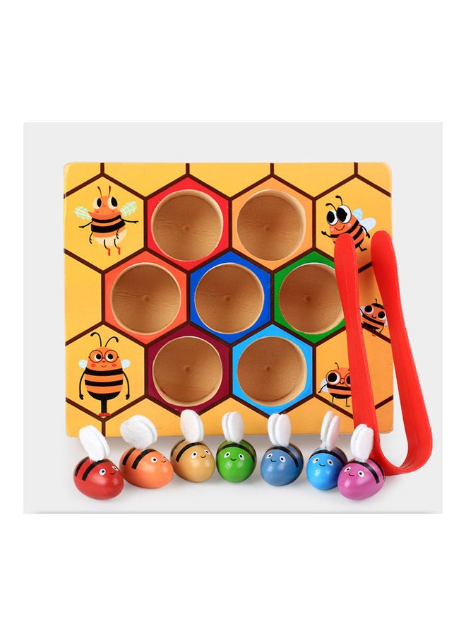 Wooden  Early Educational Kids Cognitive Toy Beehive Game Multicolour - Image 1
