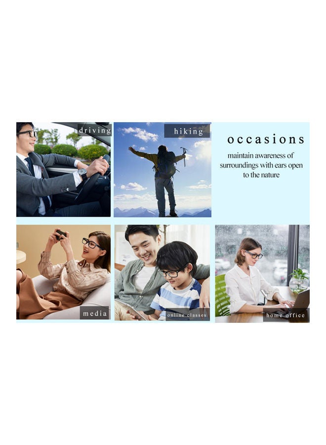 Blue Light Blocking Eyeglasses Black/White 18x6x7.5cm - Image 2